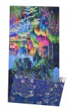 Fular tip esarfa pictata multicolor 1 , Dacali, casmir , 01 albastru, Marime universala