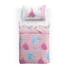 Lenjerie de pat, Princess Romantic, 155x280 cm, roz foto