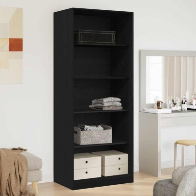 vidaXL Dulap cu raft Stejar negru 80 x 50 x 200 cm Lemn compozit foto