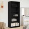 vidaXL Dulap cu raft Stejar negru 80 x 50 x 200 cm Lemn compozit