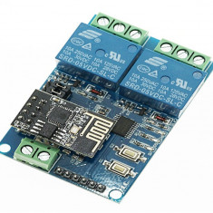 Modul cu 2 relee WiFi cu ESP8266 pentru IOT OKY3023