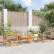 vidaXL Set mobilier de grădină, 5 piese, poliratan gri/lemn de acacia 367605