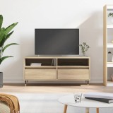 vidaXL Comodă TV, stejar sonoma, 100x34,5x44,5 cm, lemn prelucrat