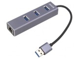 Adaptor USB-Fast Ethernet cu Hub USB 3.1 10/100/1000Mbps