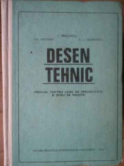 Desen Tehnic Manual Pentru Licee De Specialitate Si Scoli De - Gh. Nicoara P. Precupetu C.i. Georgescu ,519450 foto