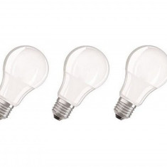 Bec LED OSRAM, Baza E27, Alb Cald (2700 K), LED Classic A, pachet de 3 - RESIGILAT