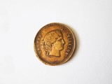 Franta jeton a Doua Republica Franceza 1848-1852:Grotte au Million,diametrul:22 mm