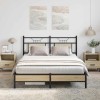 Gossi cadru pat fara saltea stejar sonoma, 140x190 cm, lemn prelucrat