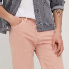 Levi's pantaloni scurti jeans barbati, culoarea roz