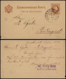 Austria 1882 Old postcard Postal stationery Innsbruck to Budapest DB.012