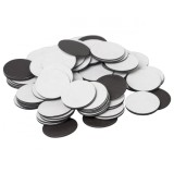 Set 100 Buline Magnetice Rotunde 2.4cm cu Adeziv, Magnetic, Negre, Agatatoare, Organizare, Birou, Bucatarie