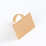 Inel reglabil cu patrat auriu