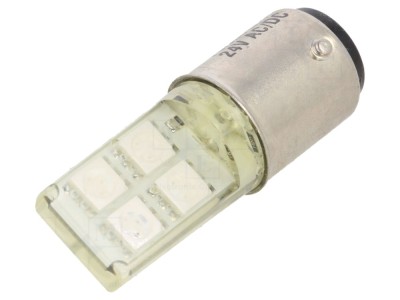 Lampă LED galbenă 24V BA15D foto