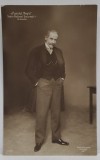 ACTORUL ACHILLE GEORGESCU IN PIESA &#039; PUNCTUL NEGRU &#039; , TEATRUL NATIONAL BUCURESTI , FOTOGRAFIE DE DURATZO , CARTE POSTALA , INCEPUTUL SEC. XX