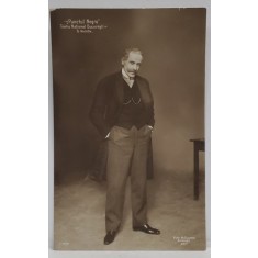 ACTORUL ACHILLE GEORGESCU IN PIESA &#039; PUNCTUL NEGRU &#039; , TEATRUL NATIONAL BUCURESTI , FOTOGRAFIE DE DURATZO , CARTE POSTALA , INCEPUTUL SEC. XX