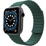 Cumpara ieftin Curea iUni compatibila cu Apple Watch Ultra/SE/8/7/6/5/4/3/2/1, 42mm, Silicon Magnetic, Green
