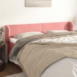 Gossi tablie de pat cu aripioare roz 183x23x78/88 cm catifea
