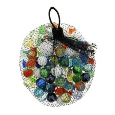 Set cu 100 bile din sticla pentru prastie, multicolor, 14 mm