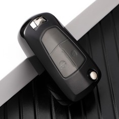 Husa Cheie Compatibila cu Auto OPEL TPU+PC Cheie Briceag OPEL ASTRA H, CORSA D, Neagra