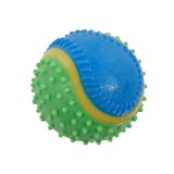 Jucărie C&acirc;ini Pet, Minge 5 Simțuri, Multicolor, Aromă Carne de Vită, 10cm, Oem