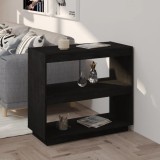 Cumpara ieftin Bibliotecă, negru, 80x35x71 cm, lemn masiv de pin