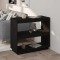 Gossi biblioteca, negru, 80x35x71 cm, lemn masiv de pin