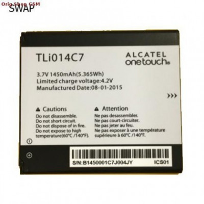 Acumulator Alcatel TLi014C7 1450mAH Original Swap foto
