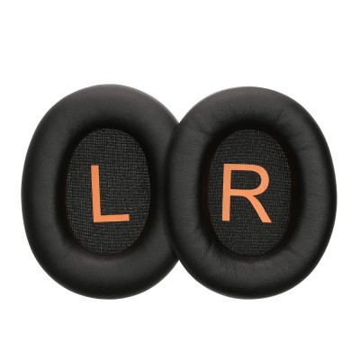 Set 2 Perne de urechi Kwmobile pentru QCY H3 ANC, Negru, Piele ecologica, KWM000025AE001C foto