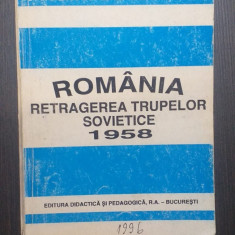 ROMANIA - RETRAGEREA TRUPELOR SOVIETICE - 1958 - IOAN SCURTU