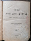 Istoria postelor romane de Constantin N. Minescu