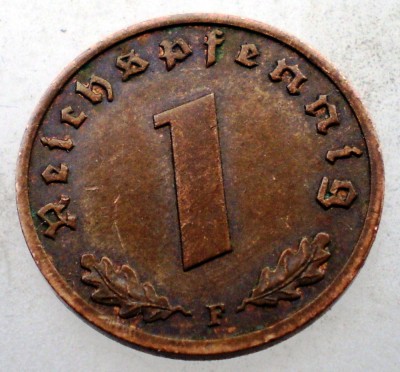 2.482 GERMANIA 1 REICHSPFENNIG 1937 F foto
