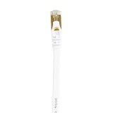 Flat network cable S/STP CAT7 PNI U7030W, 2 x RJ45, 4 pairs of wires, 32AWG, copper, 10 Gbps, 600 MHz, 3m, white