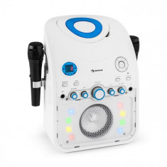 Auna Sistemul Starmaker Karaoke BK CD Bluetooth AUX LED efect de iluminat 2 x microfon foto