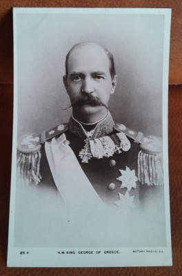 Fotografie tip carte postala, Regele George al Greciei foto