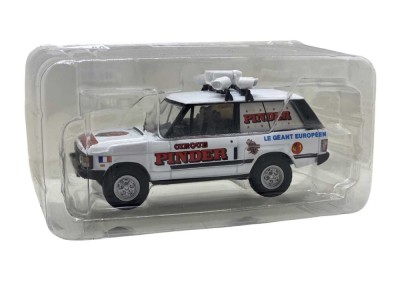 Macheta Range Rover *Pinder Circus* advertising vehicle, alb 1/43 foto