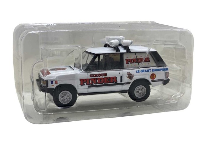 Macheta Range Rover *Pinder Circus* advertising vehicle, alb 1/43