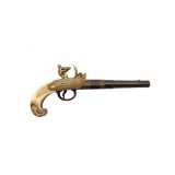 Pistol cu Cremene &bdquo;Tula 1760&rdquo; &ndash; Replică Istorică din Metal și Lemn (29 cm)