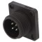 Conector circular soclu IP67 4 pini argintat tată