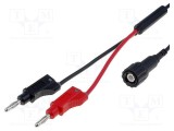 Cablu de măsurare 60VDC 3A BNC mufă, mufă banană 4mm x2 50&Omega; ELECTRO-PJP