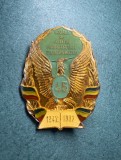 Insigna Scoala de aviatie promotia 1944 Zilistea Buzau 1942 - 1987 aniversara 45 ani