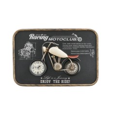 Ceas perete decor Motocicleta metal multicolor 45 x 30 x 7 cm