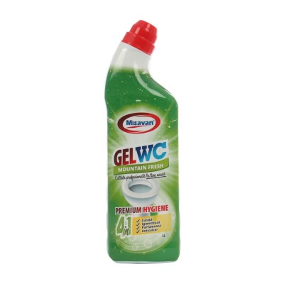 Solutie pentru toaleta Misavan Gel 4 in 1, fresh, 1L foto