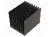 Radiator extrudat, aluminiu, 100mm x 80mm, neagra, FISCHER ELEKTRONIK - SK 655 100 SA