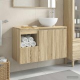Cumpara ieftin Set dulap baie 2 buc. Stejar Sonoma 79,5 x 35 x 80 cm
