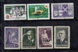 Lot 7 Timbre Finlanda Crucea Roșie Farul Jean Sibelius Mannerheim Paasikivi Ștampilat - A688