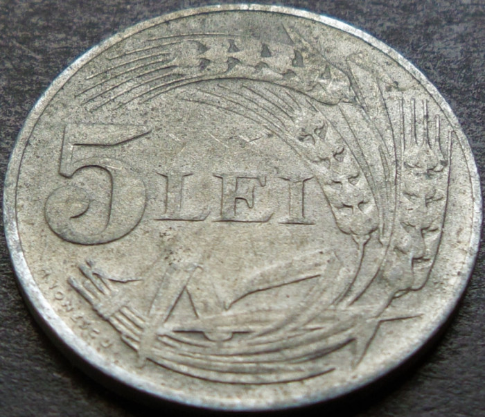 Moneda istorica 5 LEI - ROMANIA, anul 1942 *cod 764 B