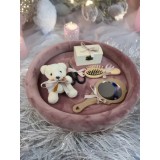 Cumpara ieftin Tavita Mot/Turta, Buretata din Catifea cu 7 Piese - Roz-Mov - TPT501