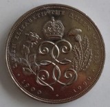 Moneda Regatul Unit - 5 Pounds 1990 - Regina Mama, Europa