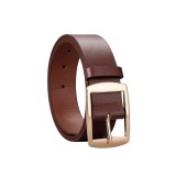 Curea barbati, Neagra, din piele PU, casual, cu catarama galvanizata, Maro - 100 Cm, Negru, Oem