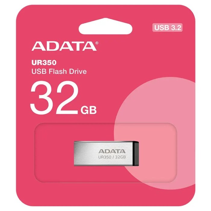 Flash drive metalic ADATA UR350 USB3.2 32GB UR350-32G-RSR/BK